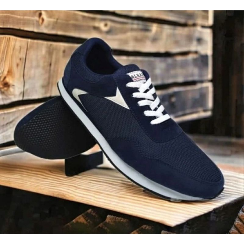 BIG SIZE Shoes 39-49 Sneaker Kets RUNOX.303 Sepatu Olahraga Style Korea Empuk Ukuran Besar Navy, 42