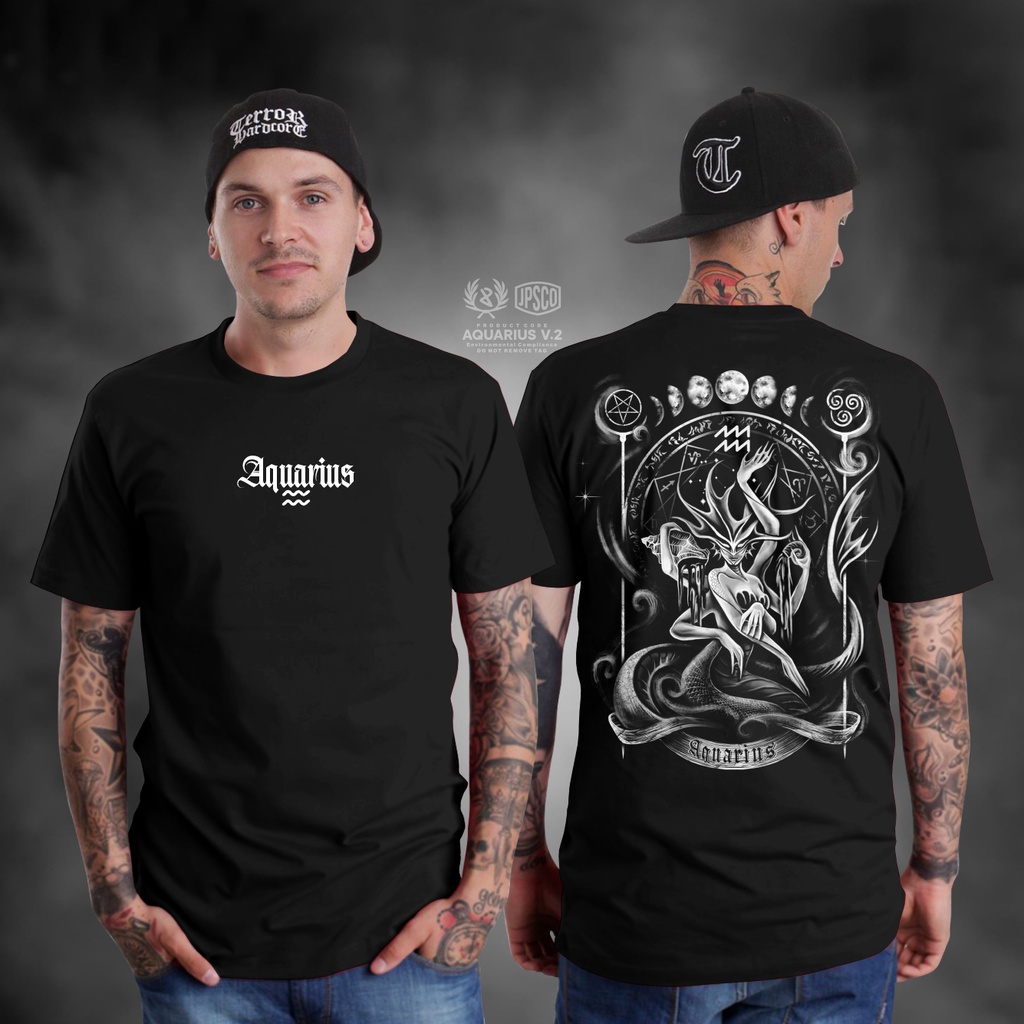 KAOS ZODIAK AQUARIUSV2 BAJU DISTRO KAOS PAKAIAN PRIA