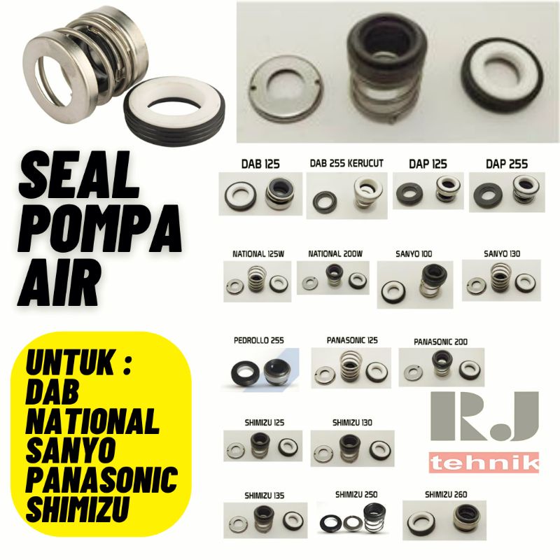 Seal Pompa Air Spare Part Mechanical Seal Pompa Air Universal Semua Merek Sanyo Shimizu