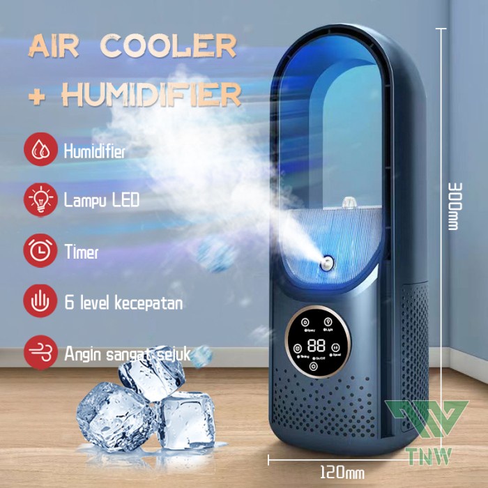 AC Mini TNW Air Cooler Fan AC Mini Kipas Penyejuk Air Conditioner Humidifier - Biru(Z5K2) Mini AC Pe
