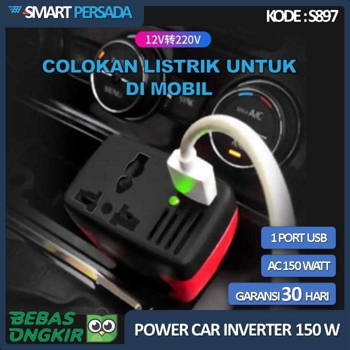 Inverter DC ke AC Power Mobil Car Colokan USB 12 V 220 V 200 150 Watt
