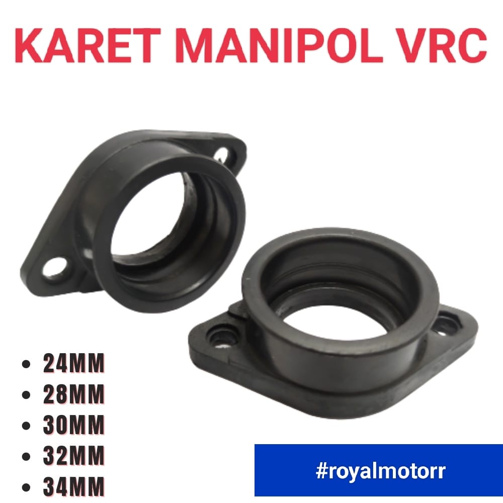 KARET INTAKE MANIPOL MANIPUL RACING VRC MODEL BAUT / KUPING KANAN KIRI UKURAN PE 24mm 28mm