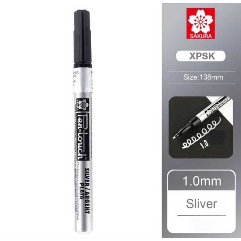 

Sakura Pen Touch Permanent Paint Marker Fine 1.0mm # Silver