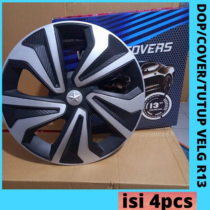Kvph13 - Tutup Dop Roda Tutup Velg Mobil Cover Dop Velg Mobil Ring 13