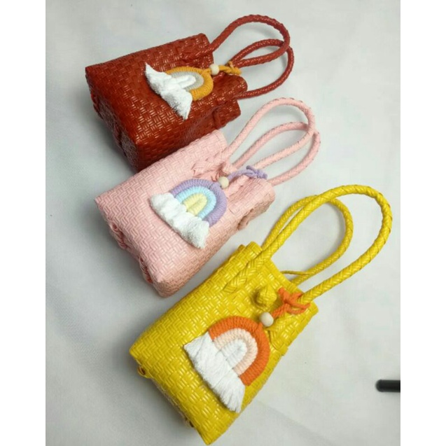 tas anyaman jali premium/tas hp/tas souvenir