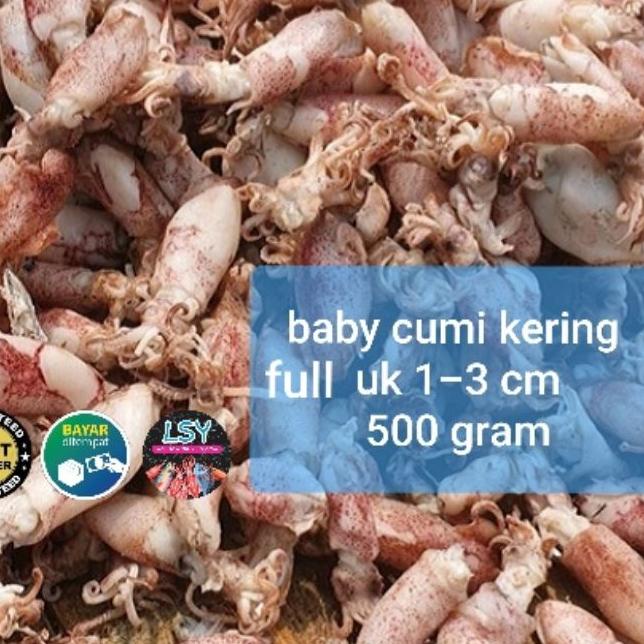 

۩ ikan asin baby cumi / cumi rebus kering full 500gr ✩