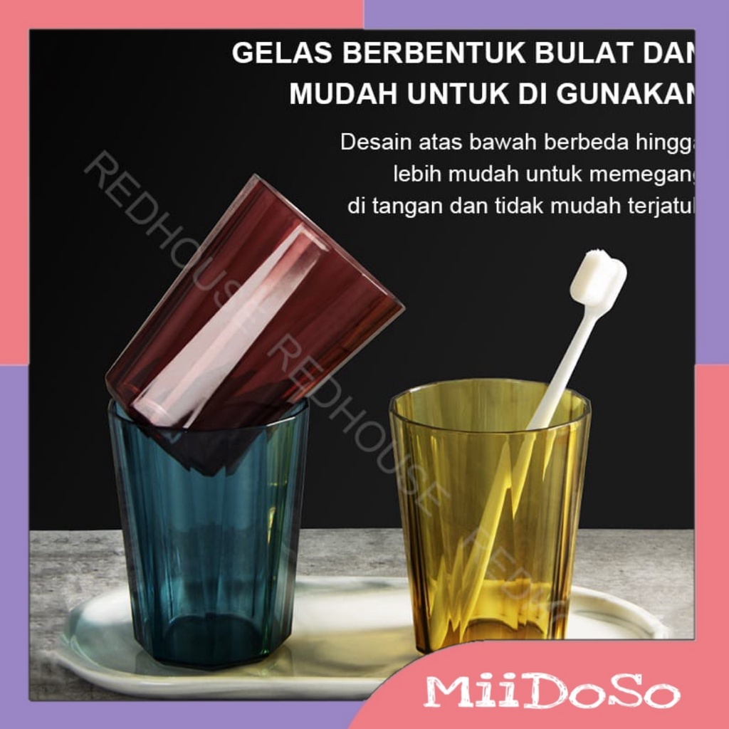 Gelas Mug Bulat Plastik /Gelas Minum/Gelas Kumur-9712