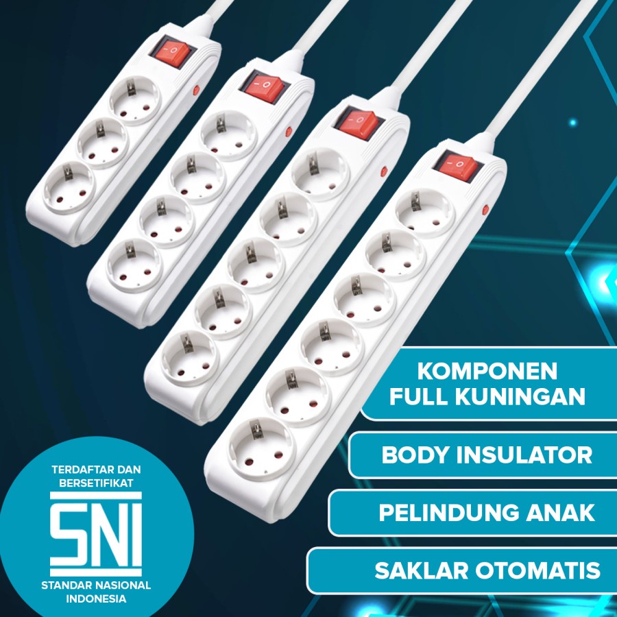 Kenmaster Stop Kontak Overheat 1.5 Meter 3 LB/4 LB/ 5 LB/ 6LB