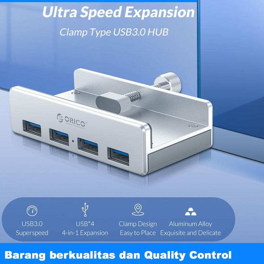 ✲ USB Hub 3.0 Clip-on Type Aluminium 4 Port - Orico MH4PU ➼