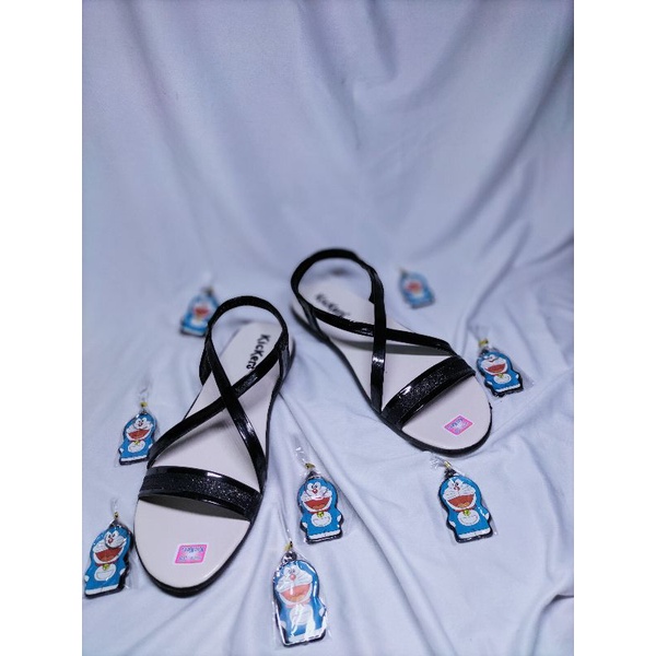 Sandal Tali Silang Wanita Wedges Terkini Anti selip Ringan