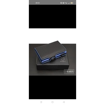 Dompet Pria SAKU Karbon Dompet Kartu Card Holder Dompet Kecil RFID Wallet Dompet Mini