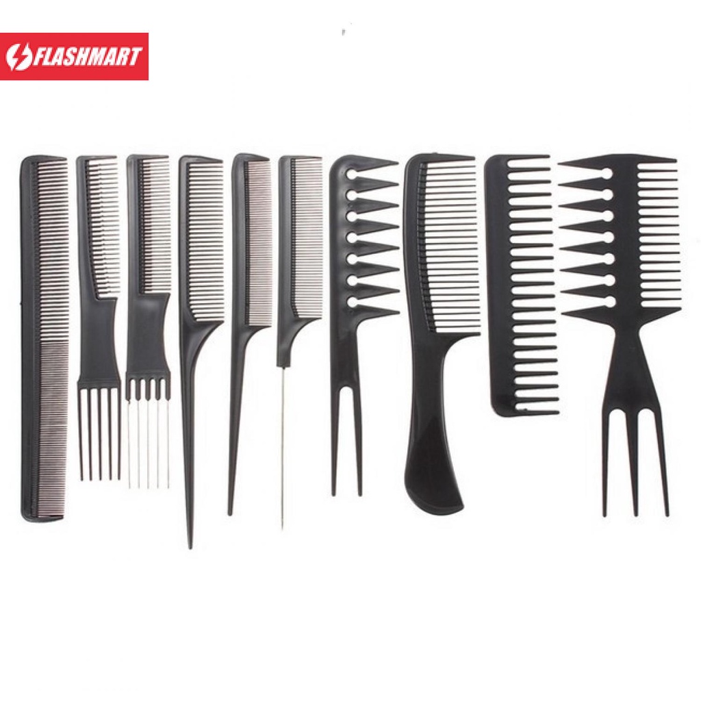 Flashmart Biutte.Co Sisir Rambut Salon Hair Comb 10 PCS - YS-254