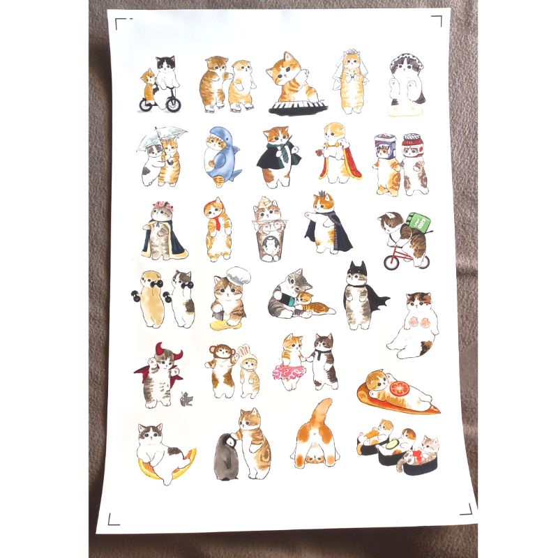 

A3 Sticker Aesthetic WATERPROOF Cutie Cat