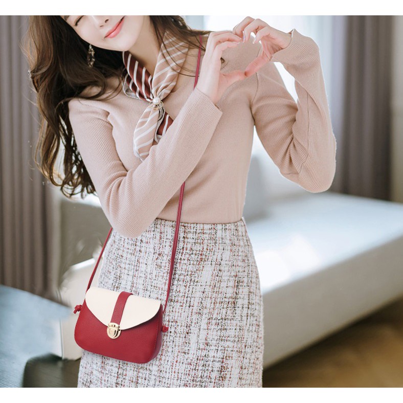 FYGALERY FYG1230 Tas Selempang Kancing Kecil Perempuan Slingbag Fashion Mini Wanita Sling Bag Korea Murah