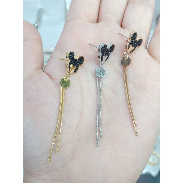 anting tusuk pajang micky fashion titanium anti karat anti luntur