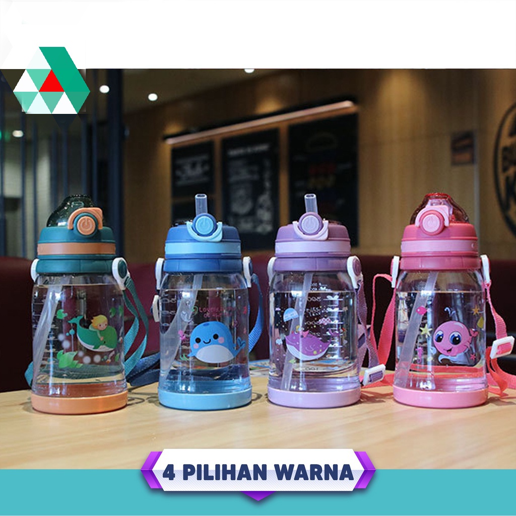 Botol Minum Anak Sekolah Motif Lucu Karakter Imut 550ml BPA FREE