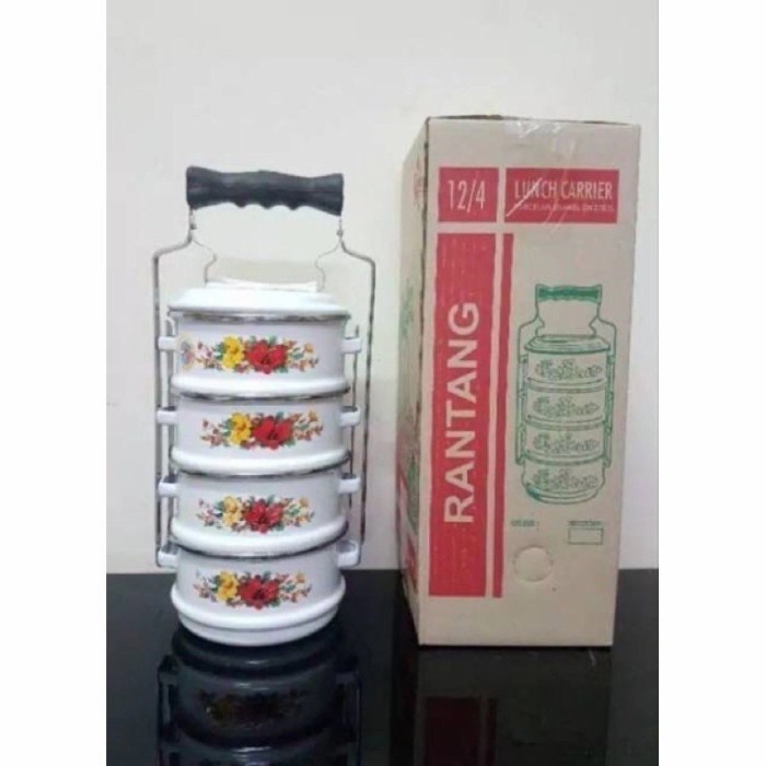 Rantang Susun Vintage Murah Food Grade Kekinian Lauk Camping F3V8 Bagus Cantik Praktis Viral Anti Tu