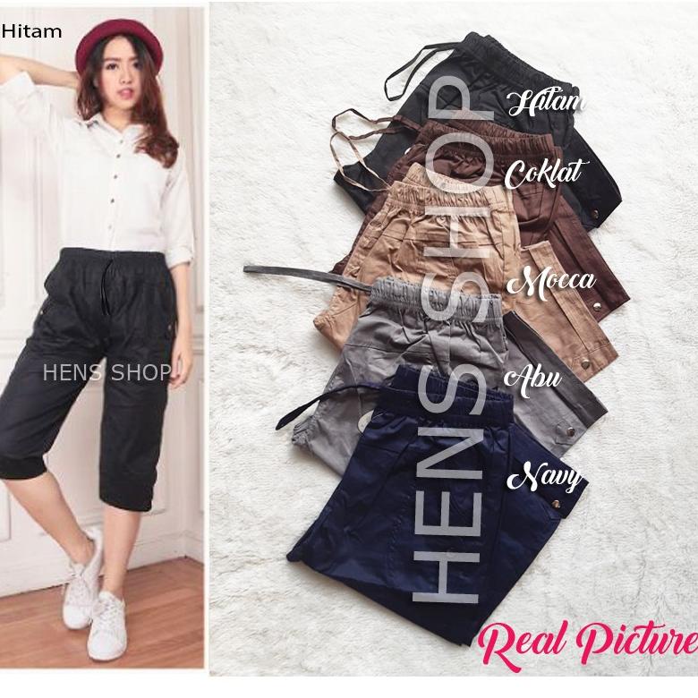 HARGA SPESIAL CELANA PENDEK JUMBO XXL KATUN STRETCH WANITA / CELANA KATUN WANITA