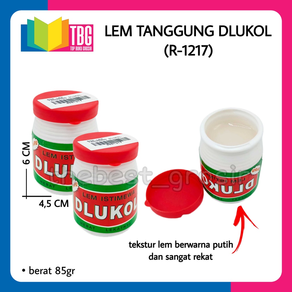 

1 PCS LEM TANGGUNG DLUKOL LEM KERTAS PEREKAT PUTIH CAIR (R-1217)