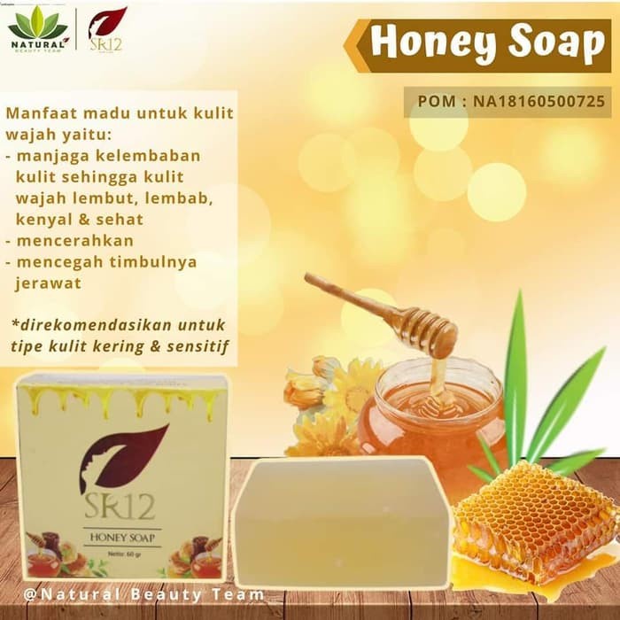 SABUN MADU HERBAL SR12 BPOM / HONEY SOAP SR12 BPOM / SABUN KULIT KERING BPOM / MENCERAHKAN WAJAH