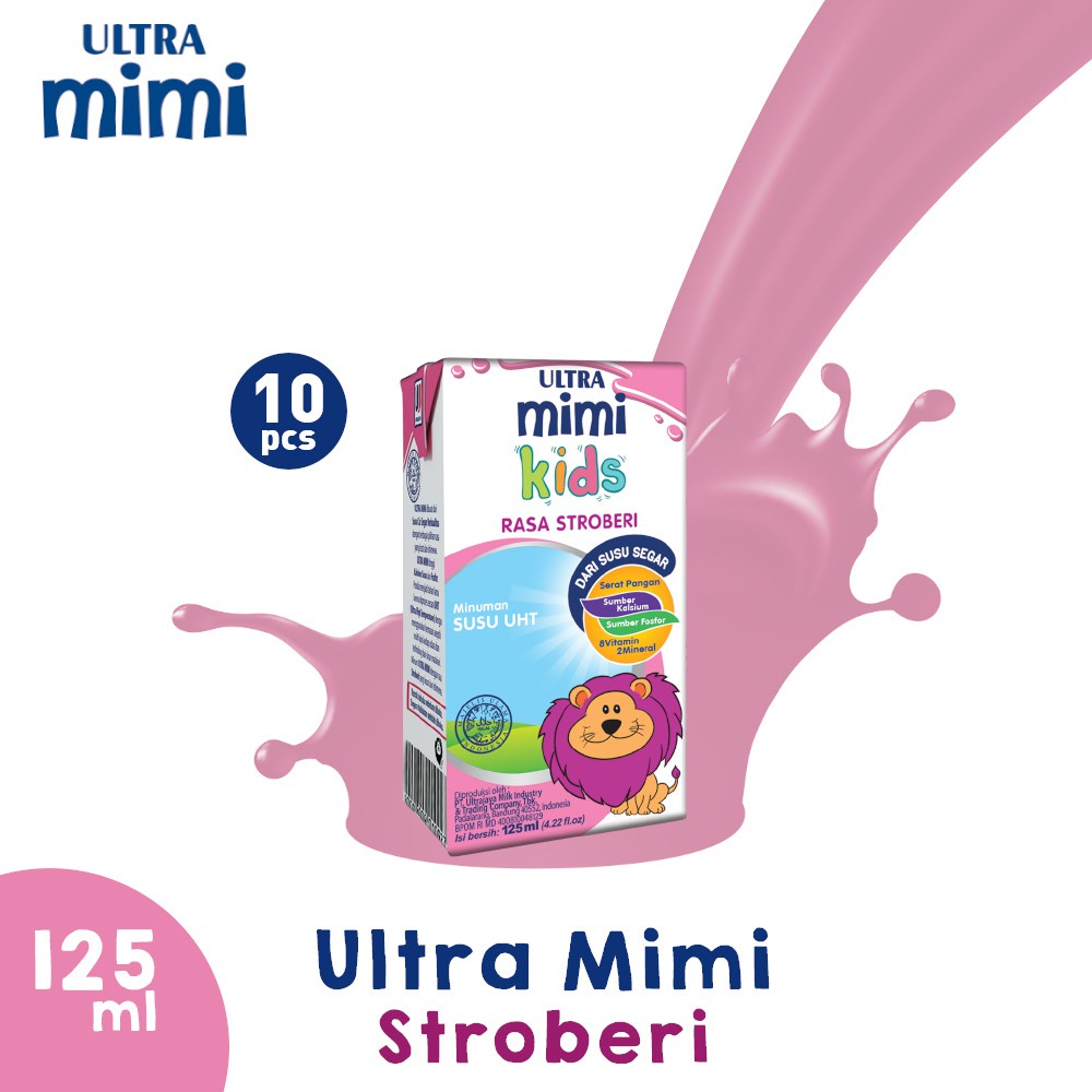 

Ultra Mimi Susu UHT Stroberi 10x125ml