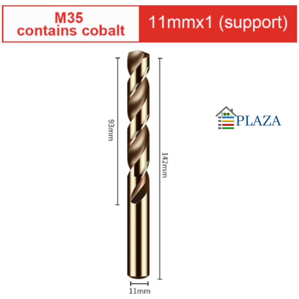 MATA BOR HSS COBALT BAJA M35 COBALT 11 MM HSS CO BAJA LURUS BESI