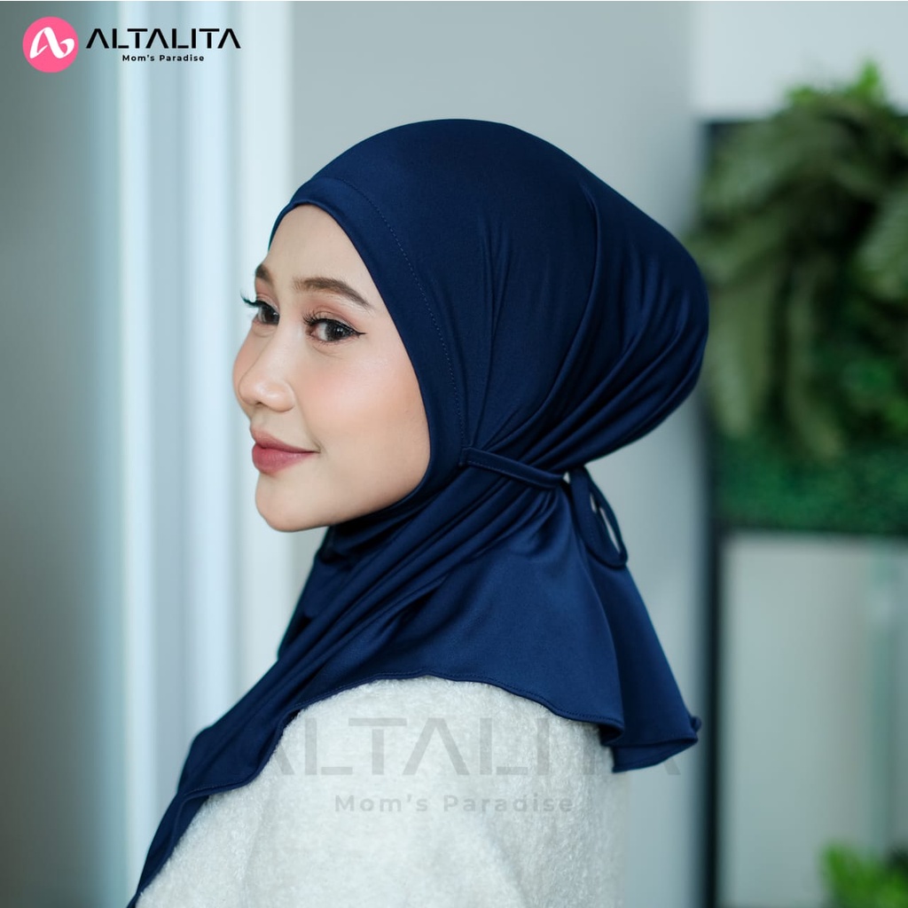 Altalita - Hijab Bergo Nyta Kerudung Sport Instan Tali Non Pet / Non Pad Bahan Jersey Premium Cocok Untuk Olahraga Volly Futsal Senam dan Sehari-Hari