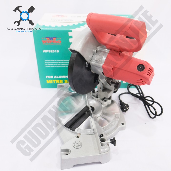 Mitter Saw Pemotong Aluminium 7&quot; WP92519 WIPRO / Mesin Gergaji Pigora Potong Aluminium Kayu 7 Inch WP 92519 WIPRO