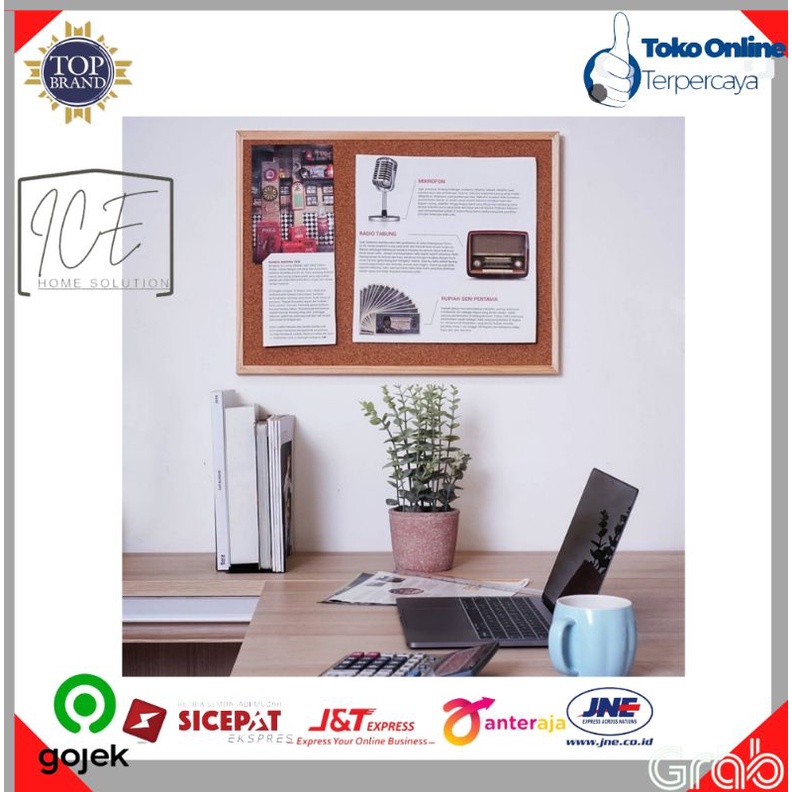 

Bi-silque Cork Board Papan Buletin 60x45 Cm