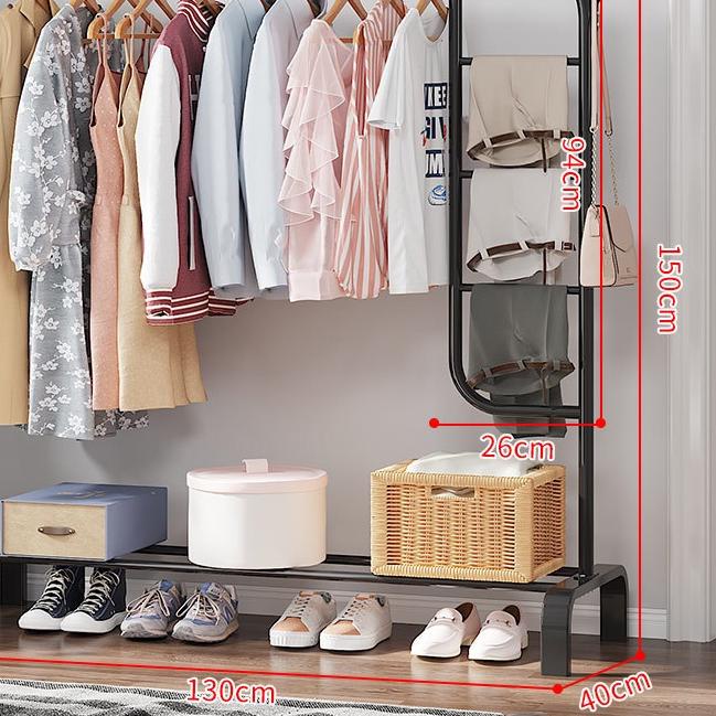 ❊ Greenland Rak Baju Gantung Besi Stand Hanger Gantungan Baju Celana Berdiri Jemuran Baju HSH107 ✽