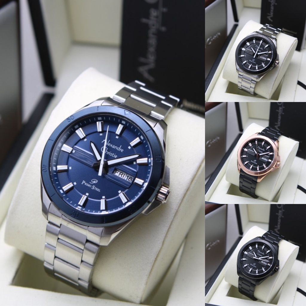 ORIGINAL Jam Tangan Pria Alexandre Christie AC 6512 / AC6512 / 6512 / AC 6670 / AC6670 / 6670 / AC 6678 / AC6678 / 6678 / AC 6680 / AC6680 / 6680 / AC 6681 / AC6681 / 6681 Garansi Resmi 1 Tahun, Stainless