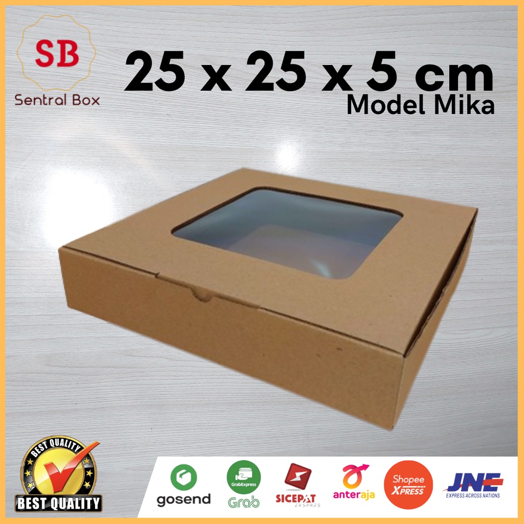 

(Min.order 5 pcs ) DUS MIKA 25 x 25 x 5 cm ..... Die Cut Model Mika ( pembelian di atas 10 pcs harganya lebih murah )