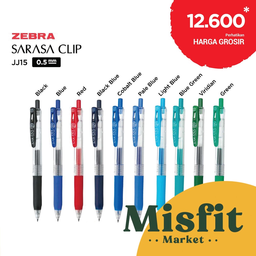 

ZEBRA SARASA CLIP JJ15 Gel Pen 0.5 mm Pulpen Bolpoin