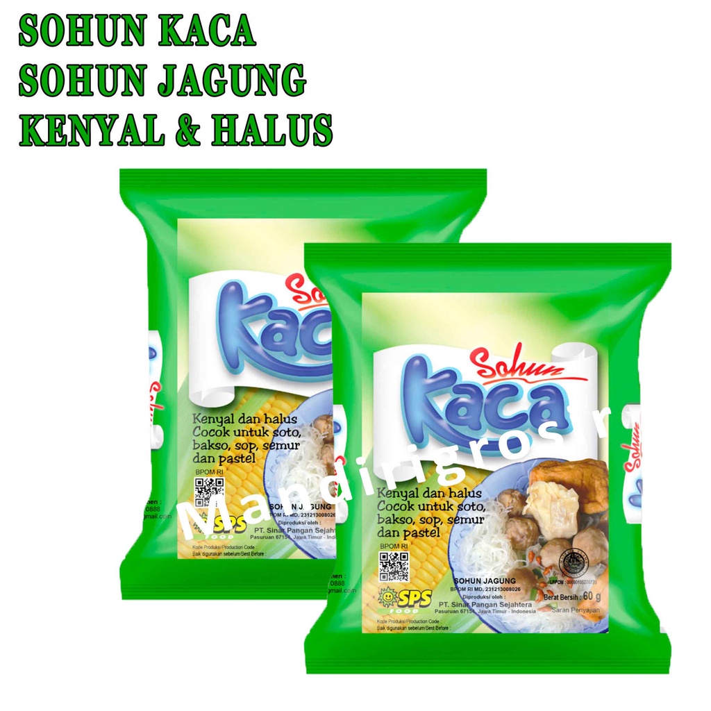 Sohun Jagung* Sohun Kaca* Sohun Kenyal &amp; Halus* 60g