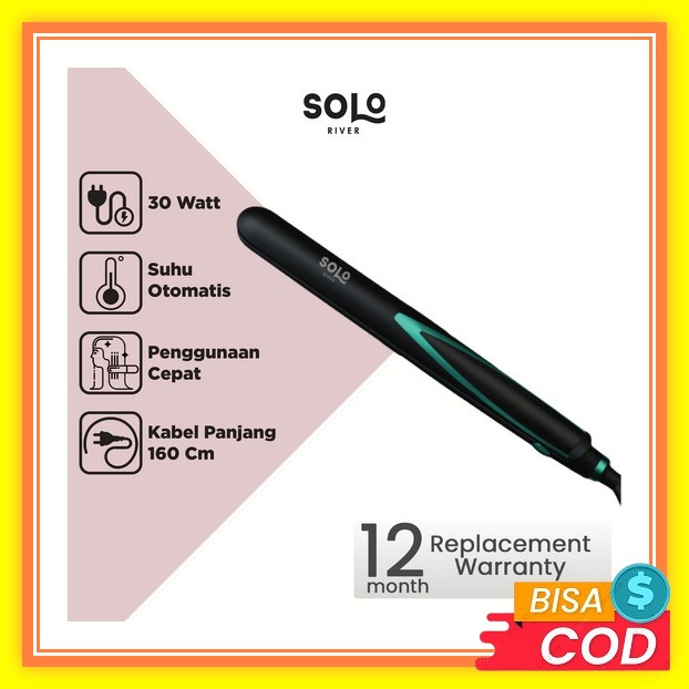 0 Solo River Catokan Universal Inframerah Plat Aluminium Pelurus Dan Curly Catok Rambut .