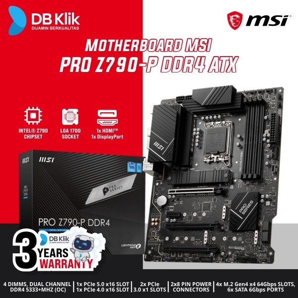 Motherboard MSI PRO Z790-P DDR4 ATX LGA1700 HDMI DP - PRO Z790 P DDR4