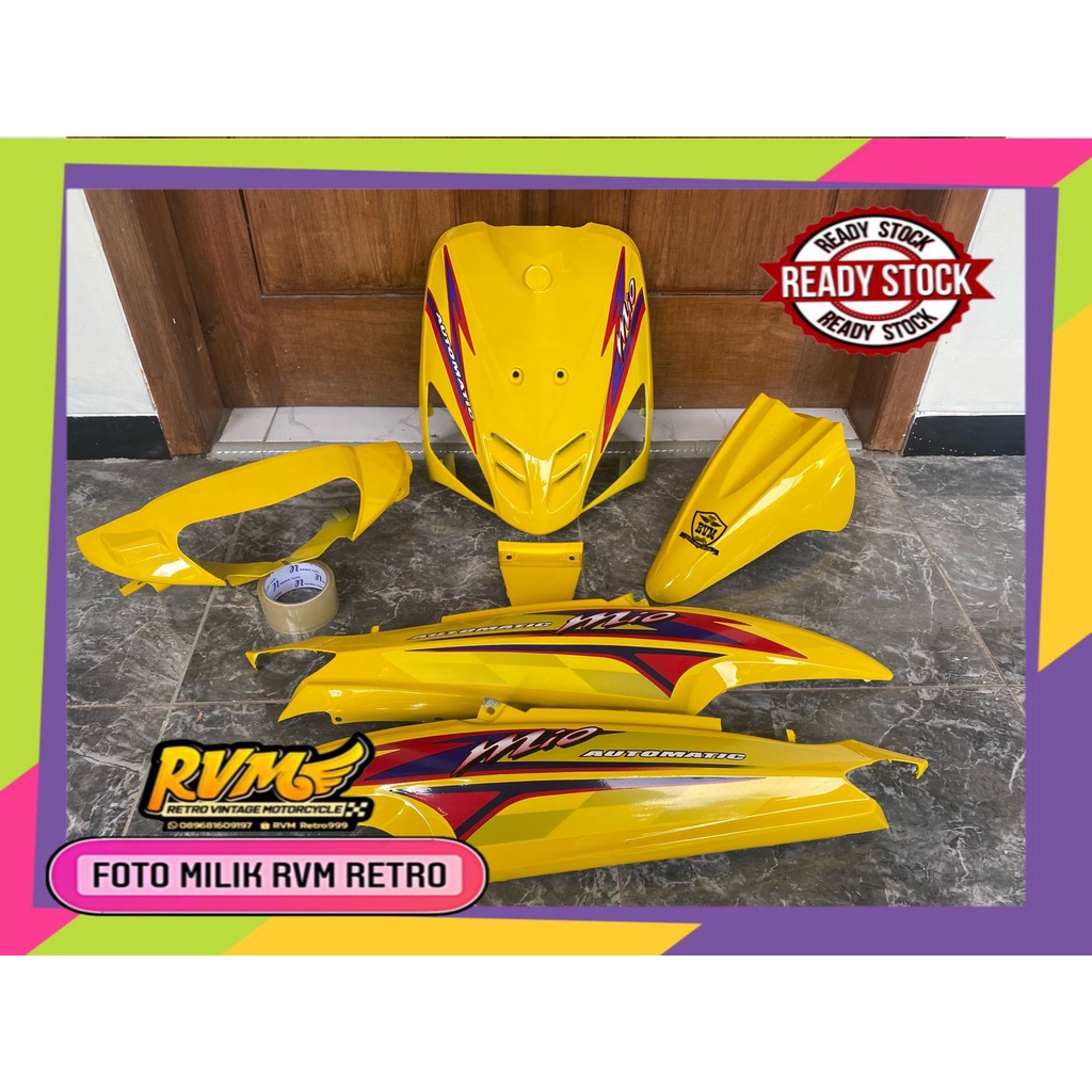paket body halus yamaha mio soprty tahun 2004 kuning BISA REQUEST WARNA full set body mio kuning