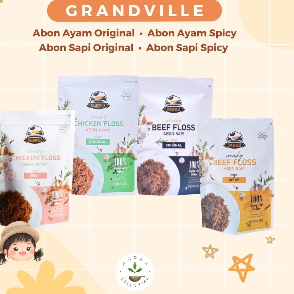 

Spesial Edition Grandville Abon Sapi Ayam Crunchy – Abon Anak Non MSG Halal MPASI