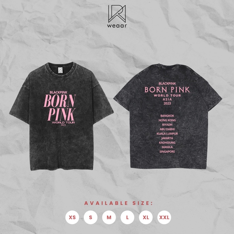 Blackpink Bornpink World Tour Oversized Tshirt