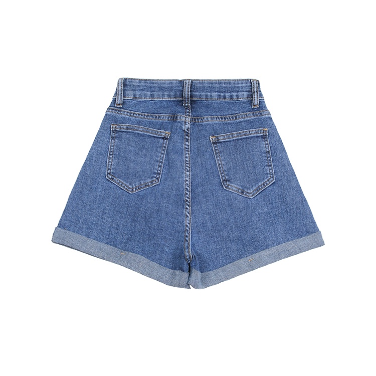 Celana jeans high waist wanita stretch kulot jeans korea hotpants cewek jeans celana pendek hitam denim celana pendek dewasa ootd