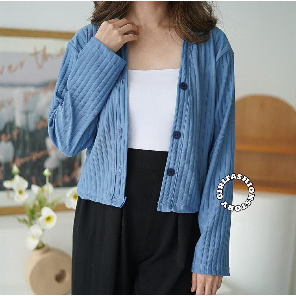 GFS AKEMI HORNET KNIT CROP CARDIGAN