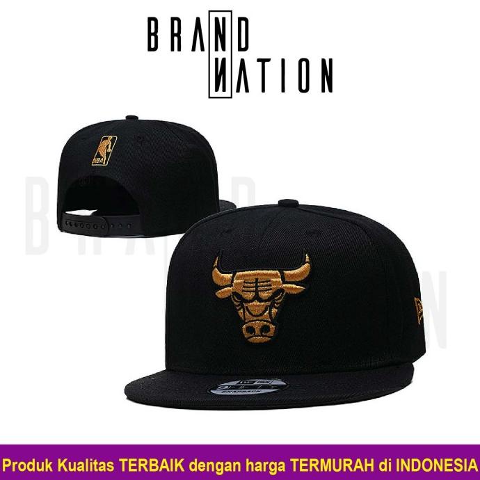 Topi SNAPBACK Chicago Bulls Black Gold NBA Basketball Snapback