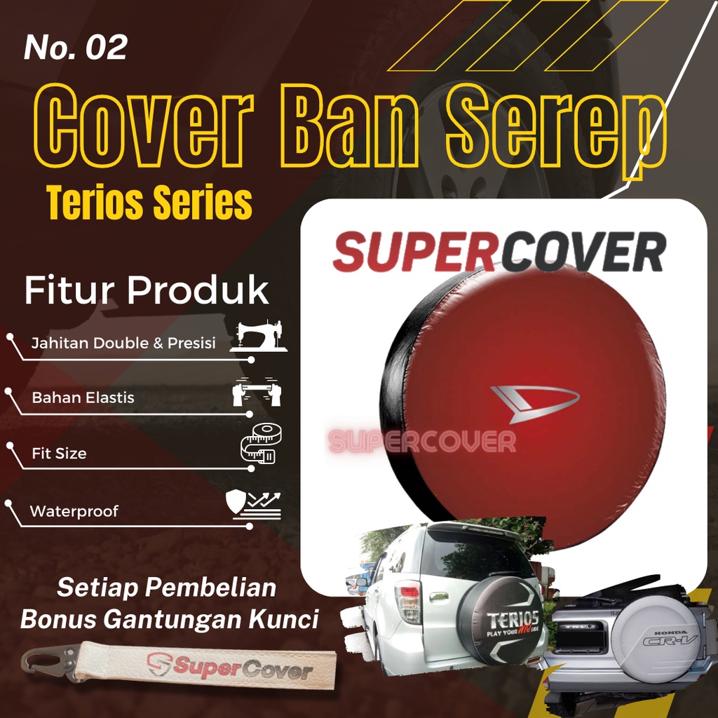Sarung Ban Serep Daihatsu Terios Cover Ban Serep Kulit Sintetis Daihatsu Terios 02 Penutup Pelindung