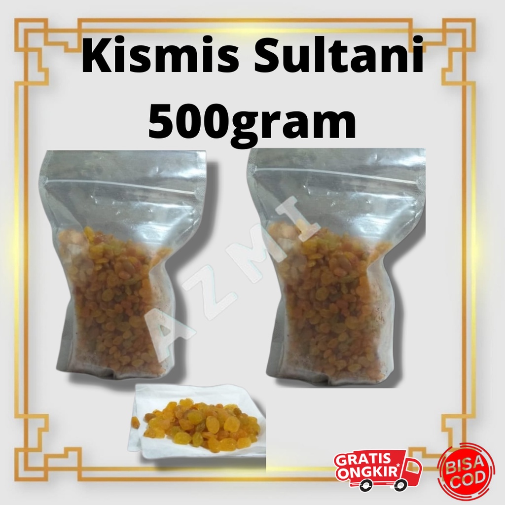 

Kismis Sultani Golden Raisins / Kismis Mutiara Repack 500gr