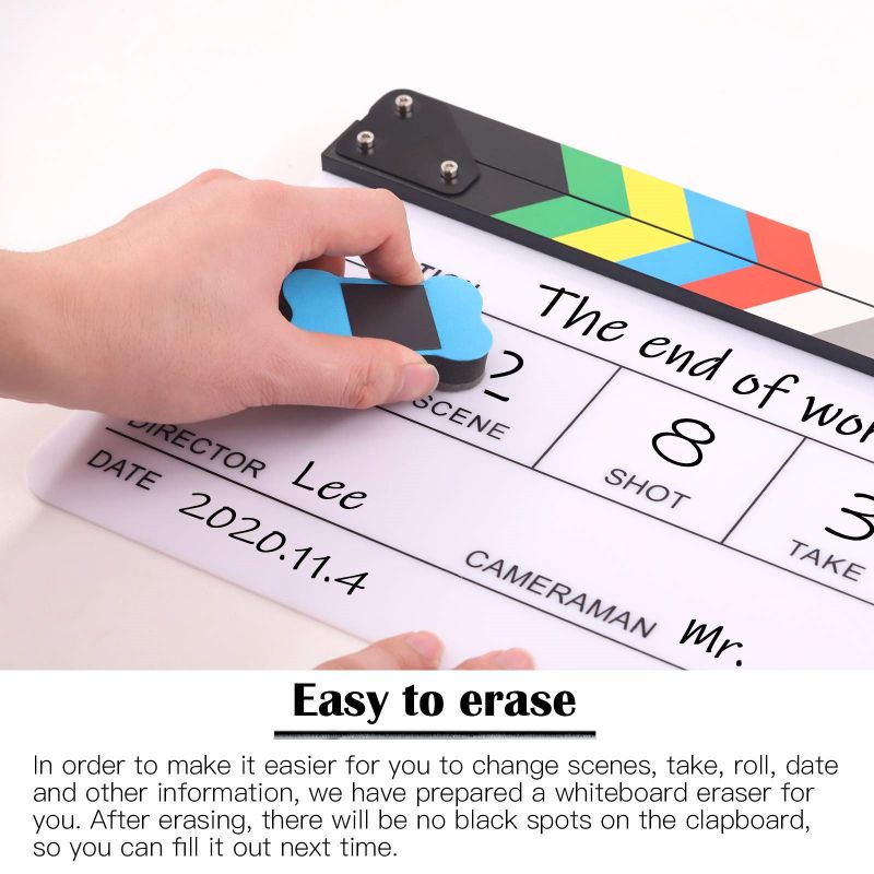 Clapper Board Cinema Movie Clapperboard Colorful Claper Board Profesional Claperboard Papan Cut Action Film