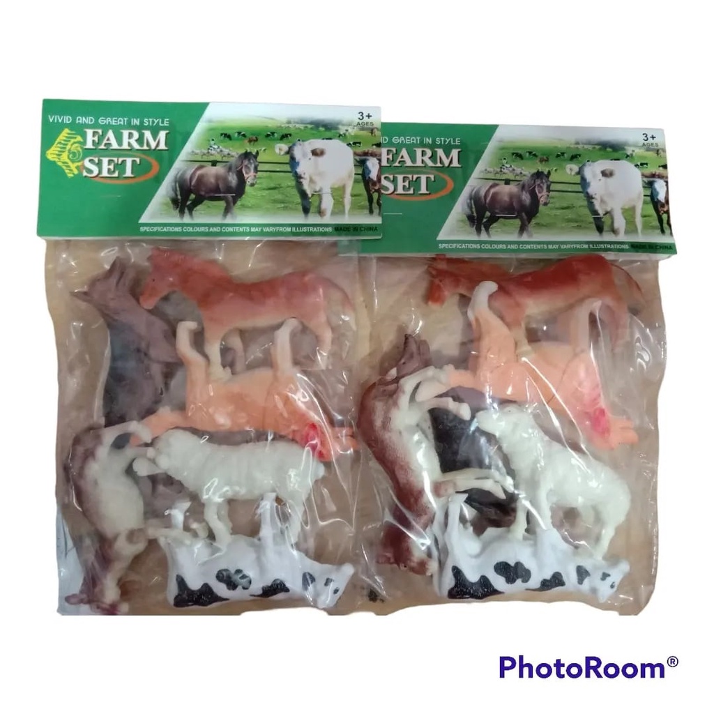 Farm set animal/mainan anak/hewan karet