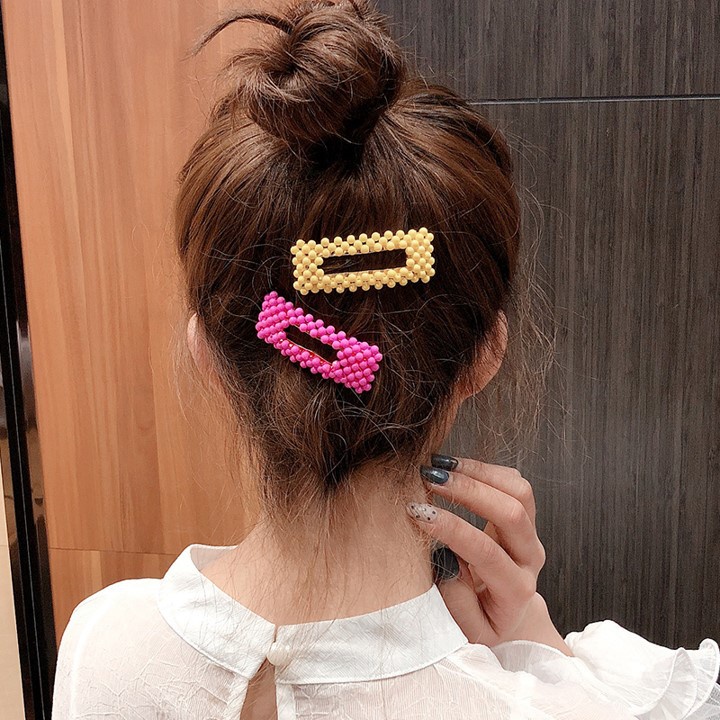 FYGALERY ACC149 Jepit Rambut Mutiara Warna Warni Korea Style Woman Trend Hairpin Aksesoris Rambut Wanita Murah