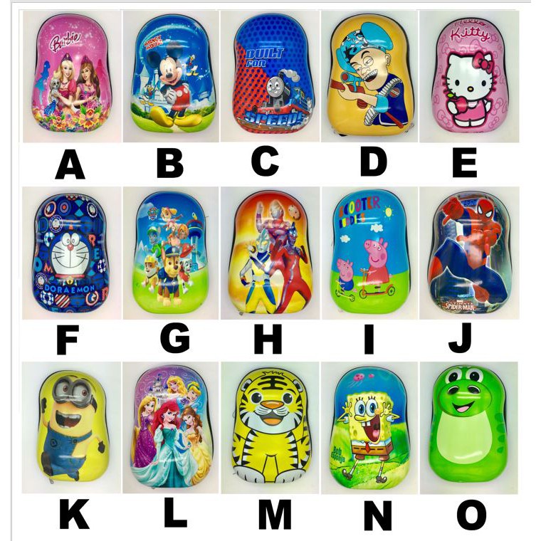 Fygalery FYG-1118 Egg Backpack Tas PVC Anak Sekolah Karakter Imut Bentuk Cangkang Telur