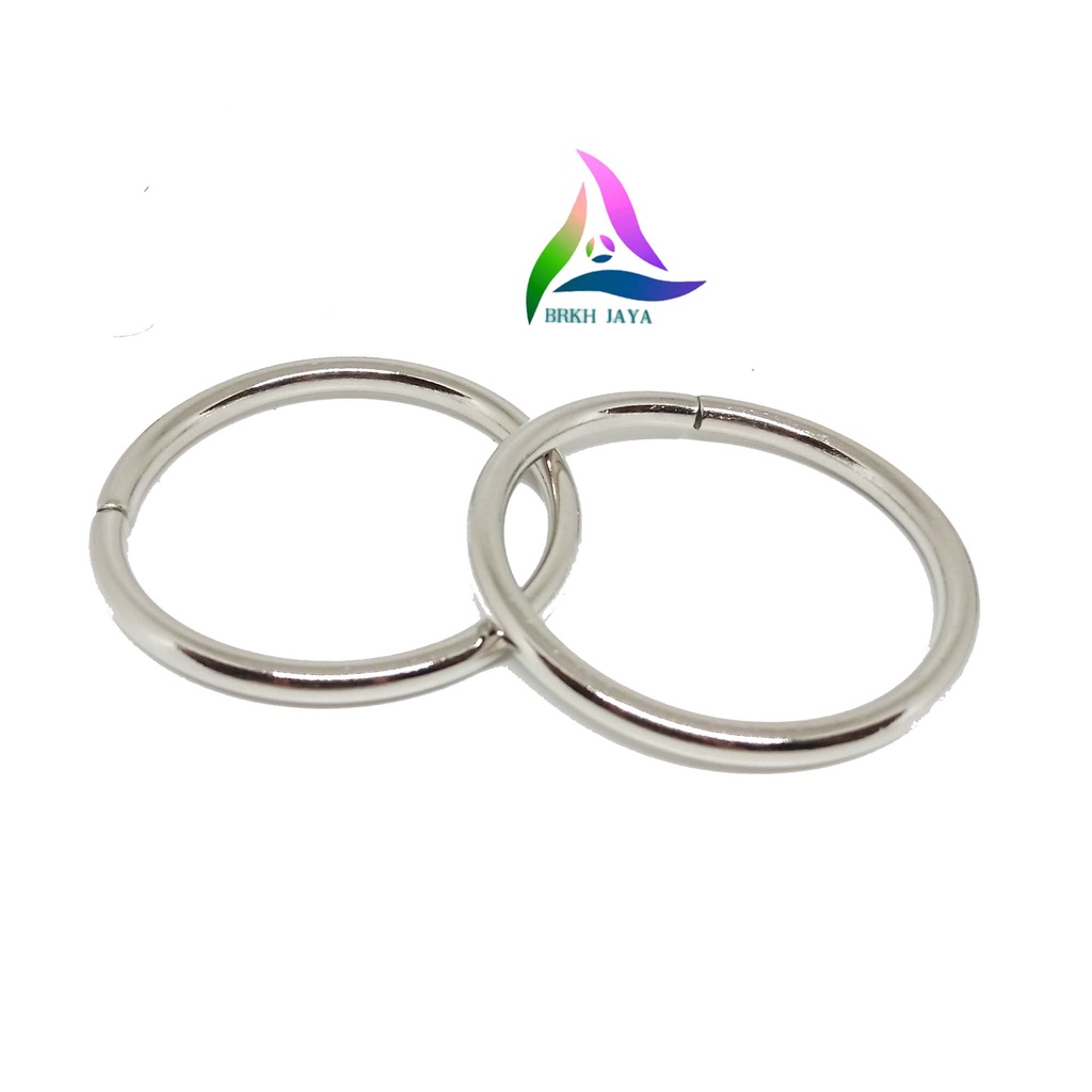 RING O BULAT BESI UKURAN 6 CM TEBAL NIKEL