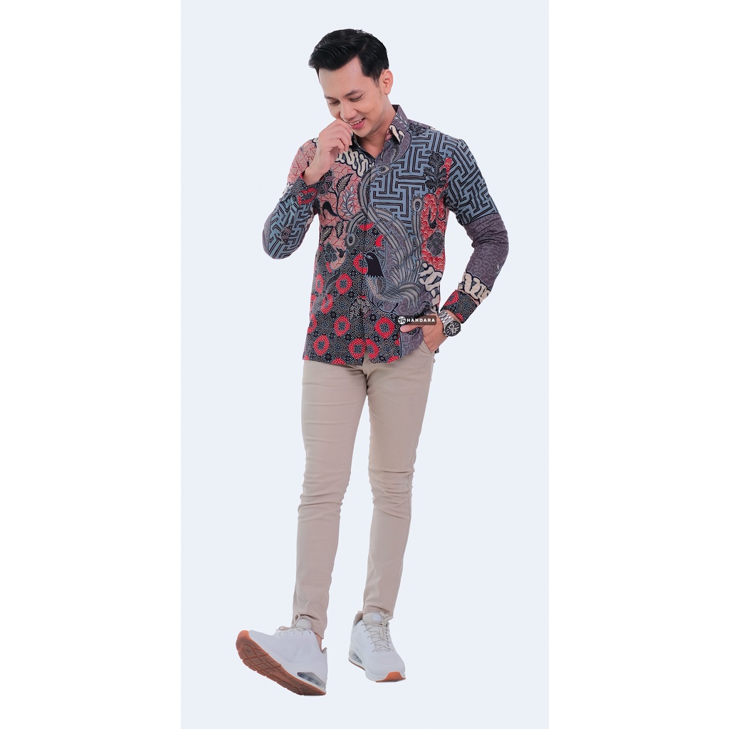 Handara Batik Pria Lengan Panjang Slim Fit Premium Rakai Sanjaya HB-313